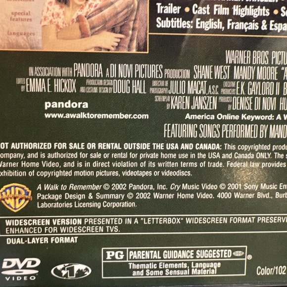 A Walk to Remember DVD 2002 - Picture 7 of 8